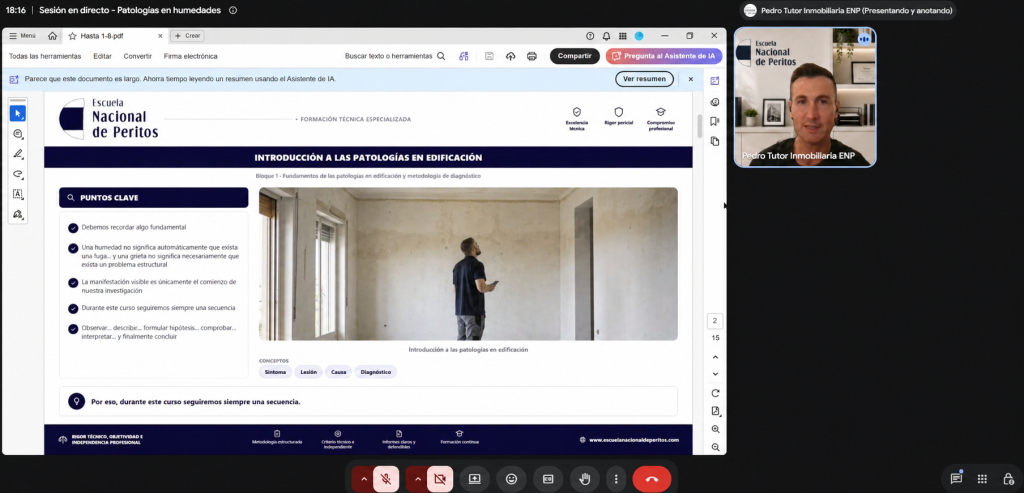 curso patologías en edificación