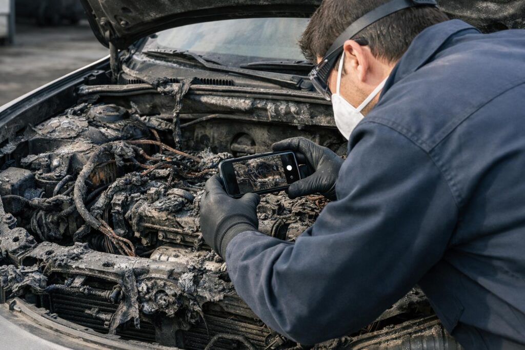 Incendio en un coche después de una reparación: qué evidencias conviene conservar